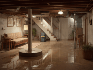 sump pump in the basement