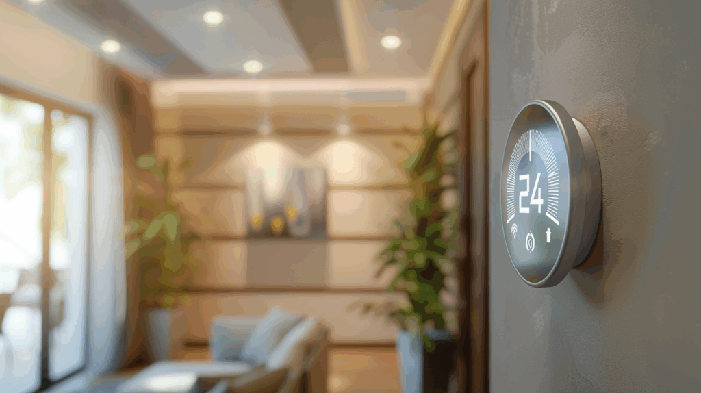 thermostat in the wall