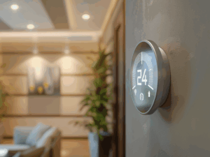 thermostat in the wall